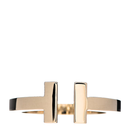Tiffany 18K Yellow Gold T Square Ring 52 6 1 of 4