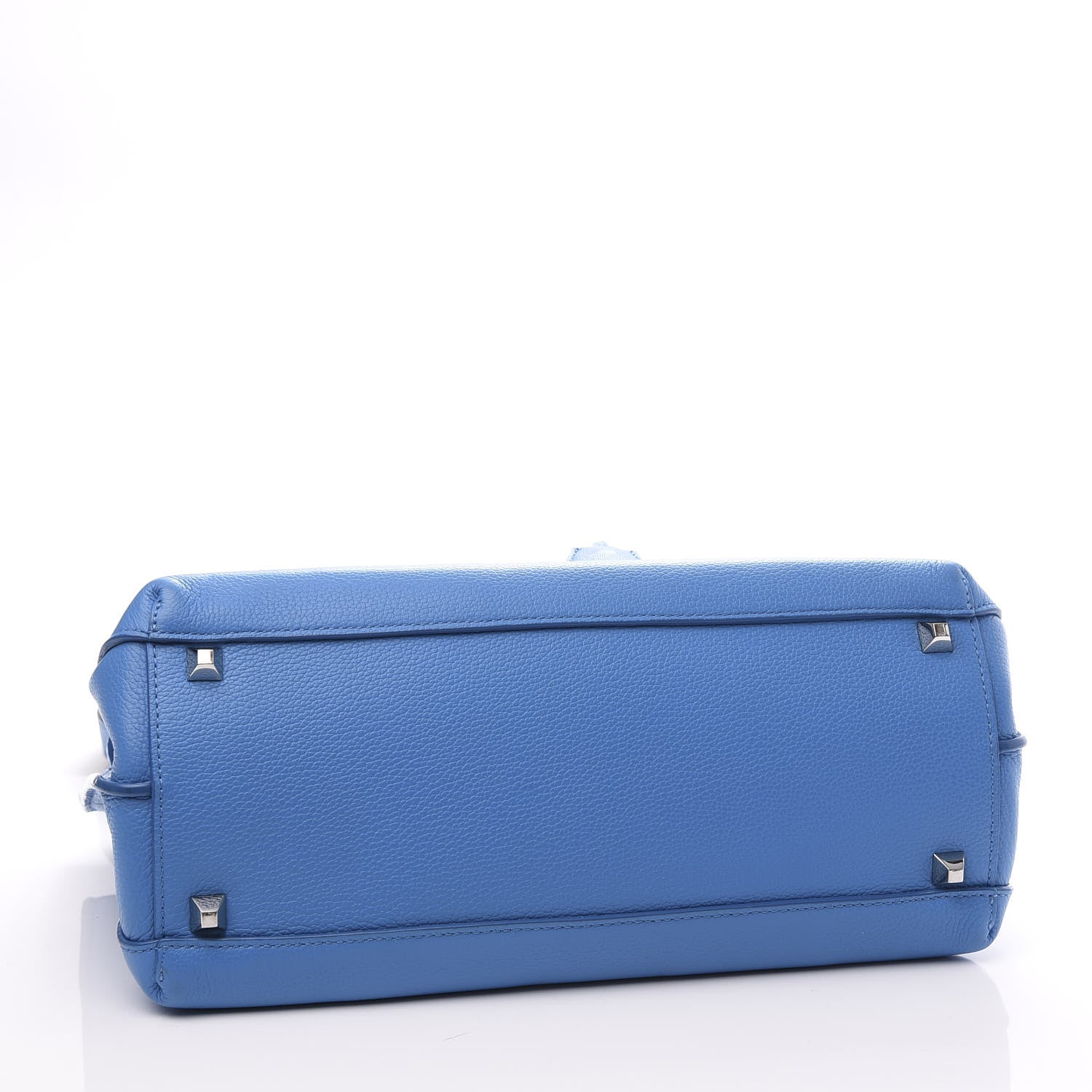 MCM Grained Calfskin Medium Milla Tote Tile Blue 3 of 9