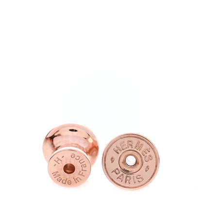 Hermes Rose Gold Lacquered Cage d'H Earrings Black 4 of 5