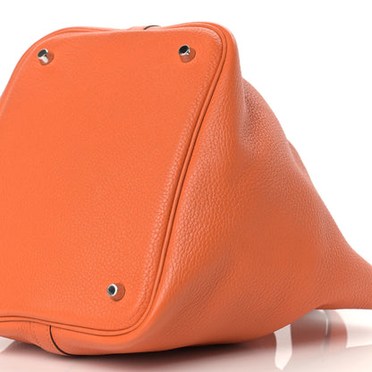 Hermes Taurillon Clemence Picotin Lock 22 MM Orange 9 of 13