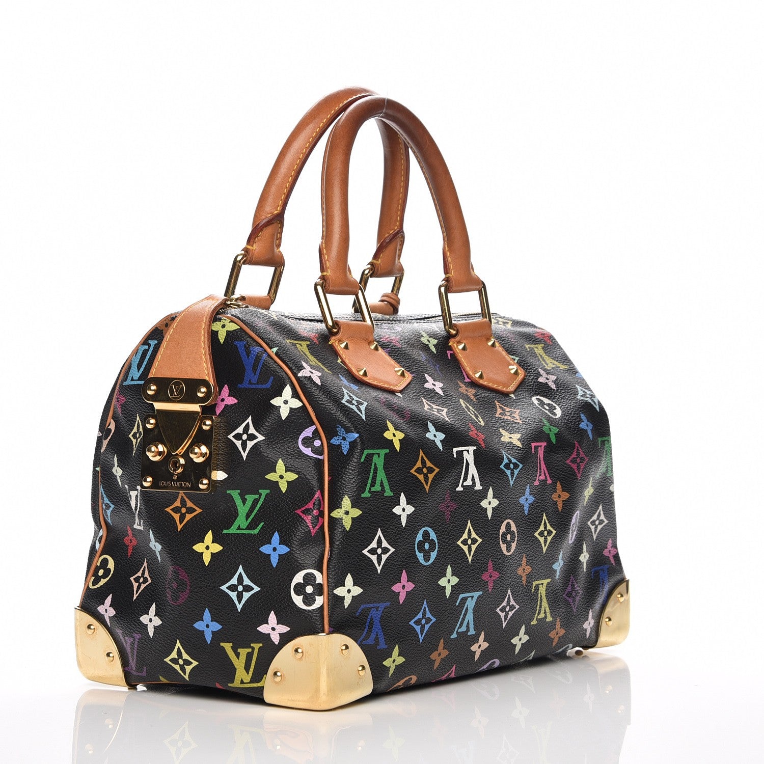 Louis Vuitton Monogram Multicolor Speedy 30 Black 3 of 7