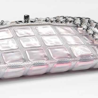 Chanel Vinyl Large Ice Cube Flap Silver 15 of 15