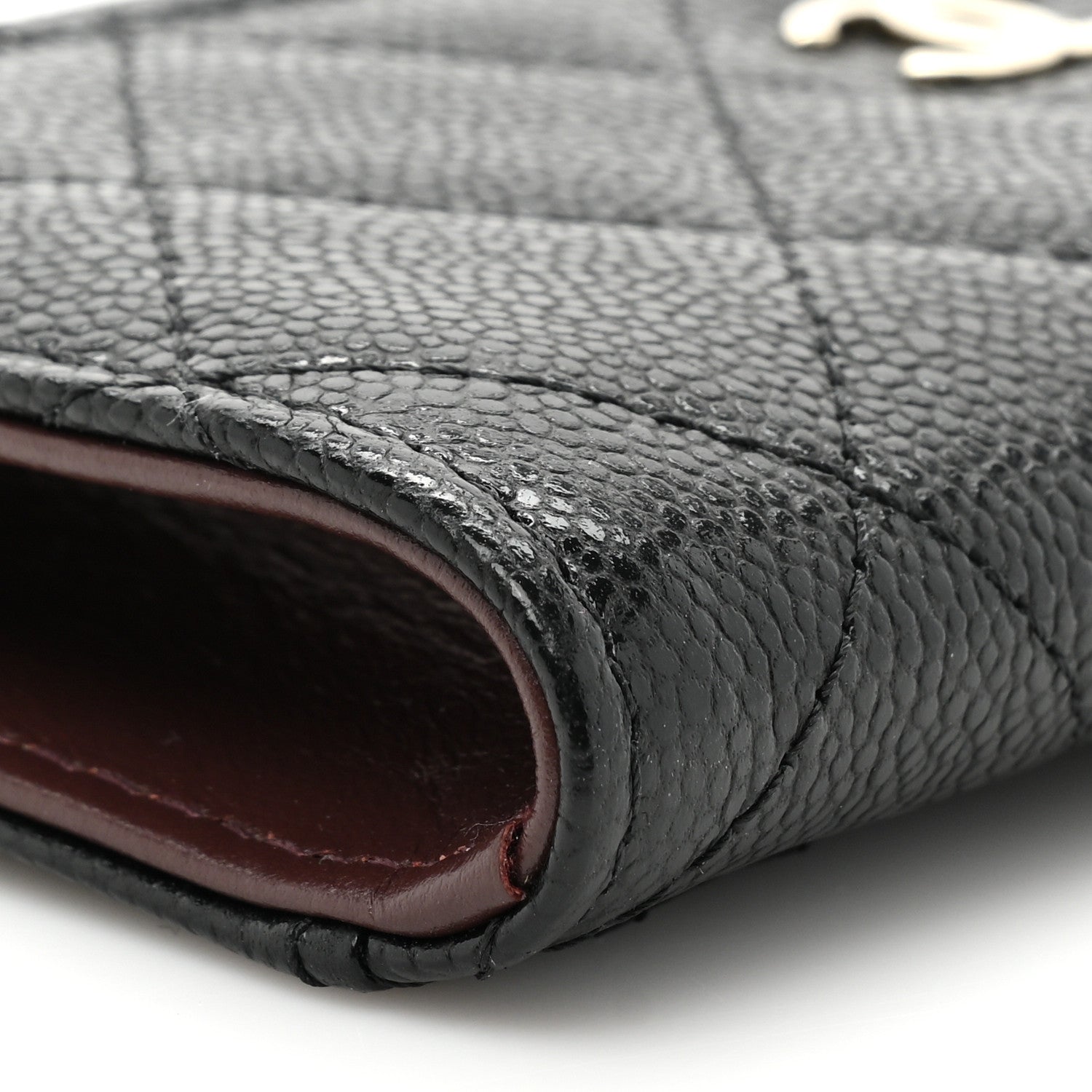 Chanel Caviar Quilted CC Zip Around Card Holder Black 9 of 10