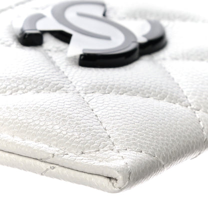 Chanel Caviar Quilted My Everything Card Holder White Black 10 of 12