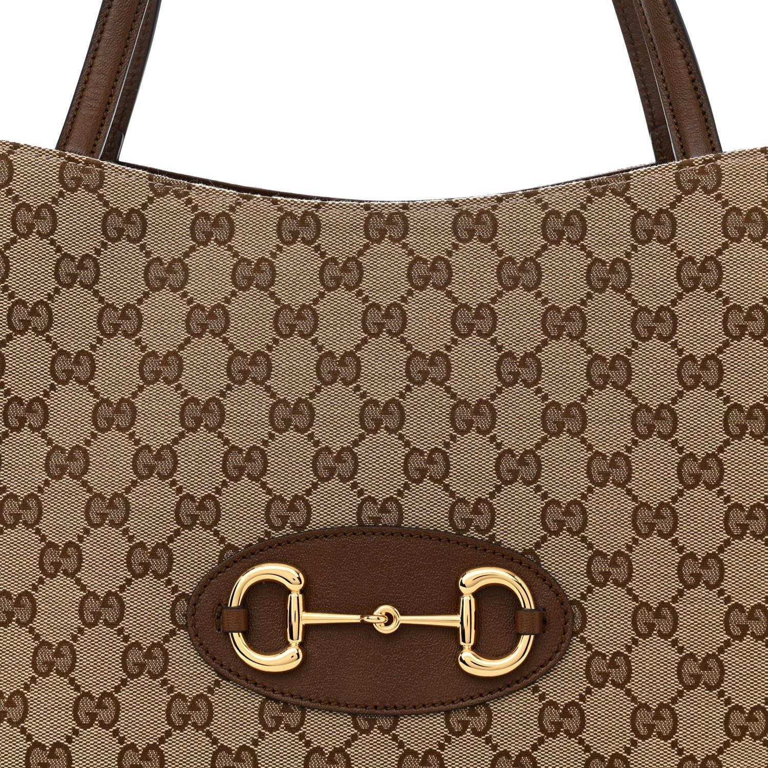 Gucci Monogram Horsebit 1955 Tote Bag Beige Brown Sugar 8 of 10