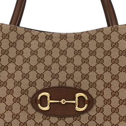 Gucci Monogram Horsebit 1955 Tote Bag Beige Brown Sugar 8 of 10
