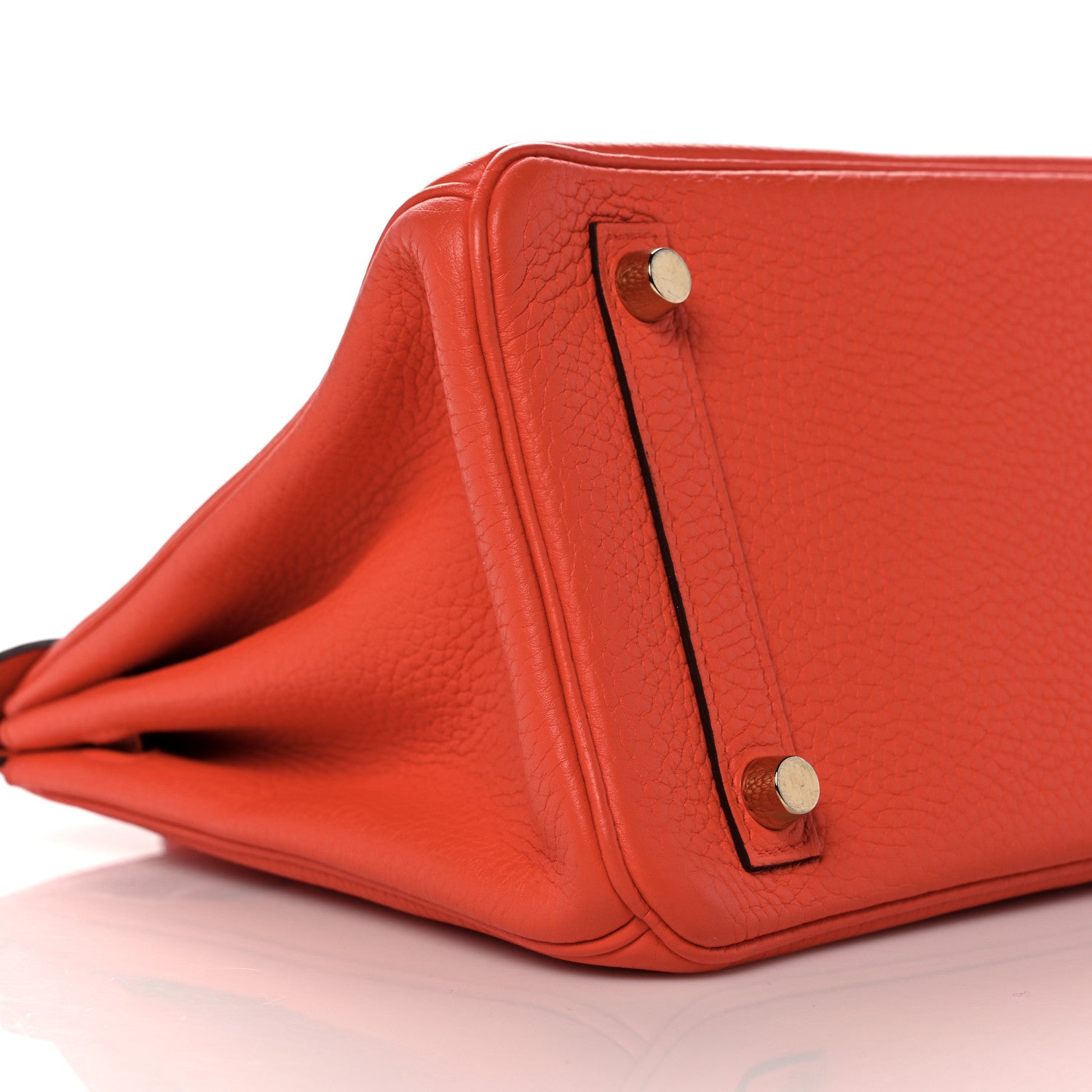 Hermes Taurillon Clemence Birkin 25 Feu 8 of 34