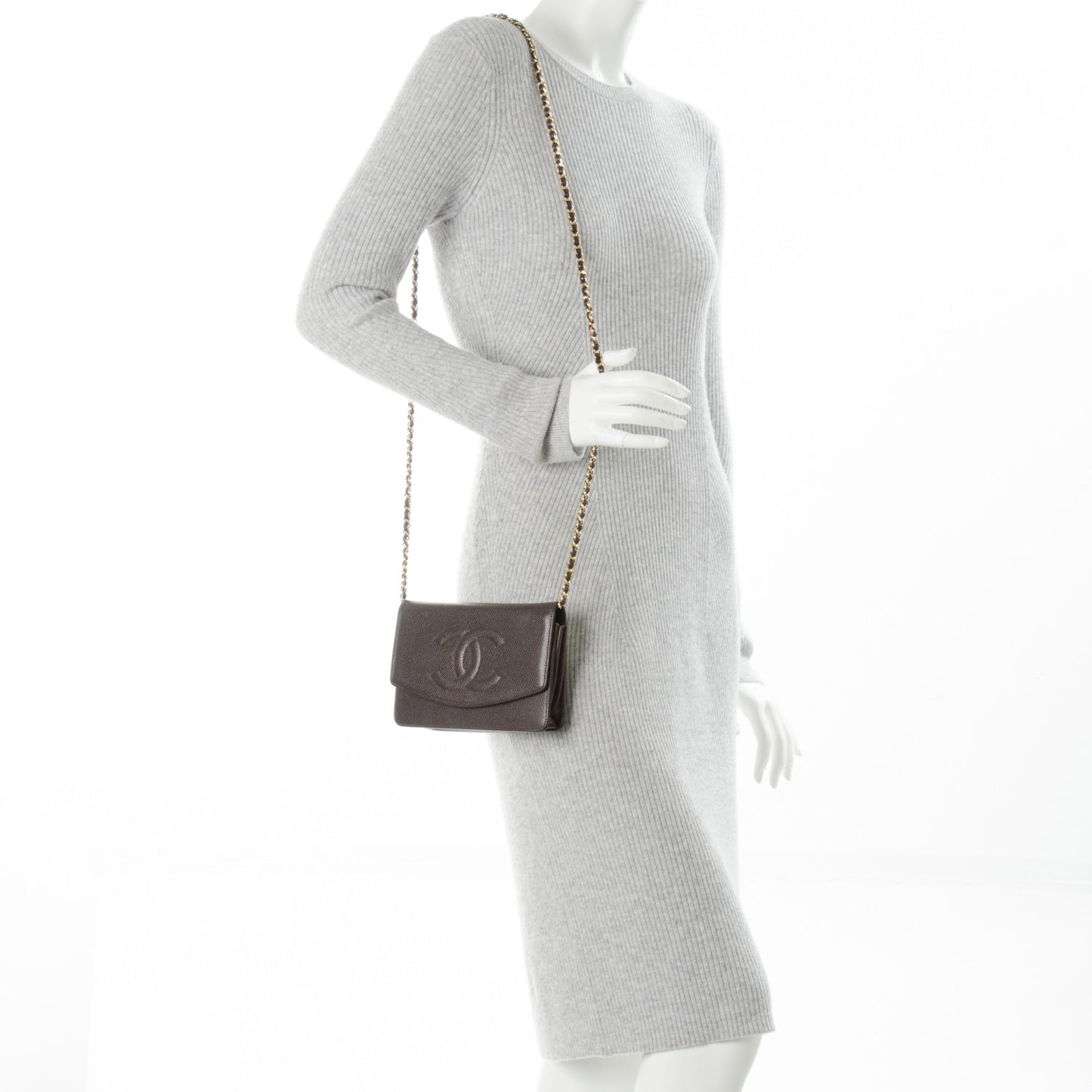 Caviar Timeless CC Wallet On Chain WOC Dark Brown