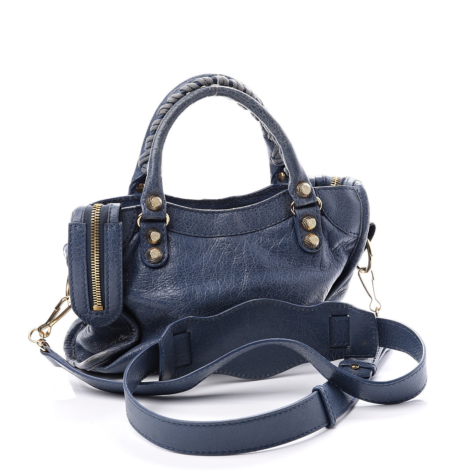 Balenciaga Agneau Giant 12 Gold Hardware Mini City Bleu Persan 3 of 10