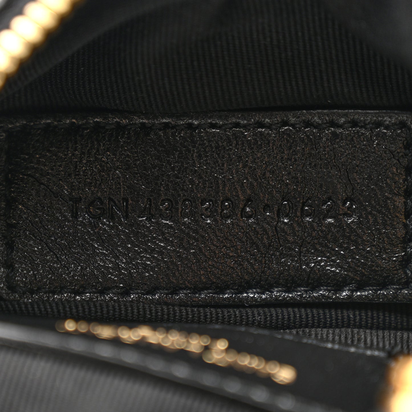 Calfskin Matelasse Monogram Key Pouch Black