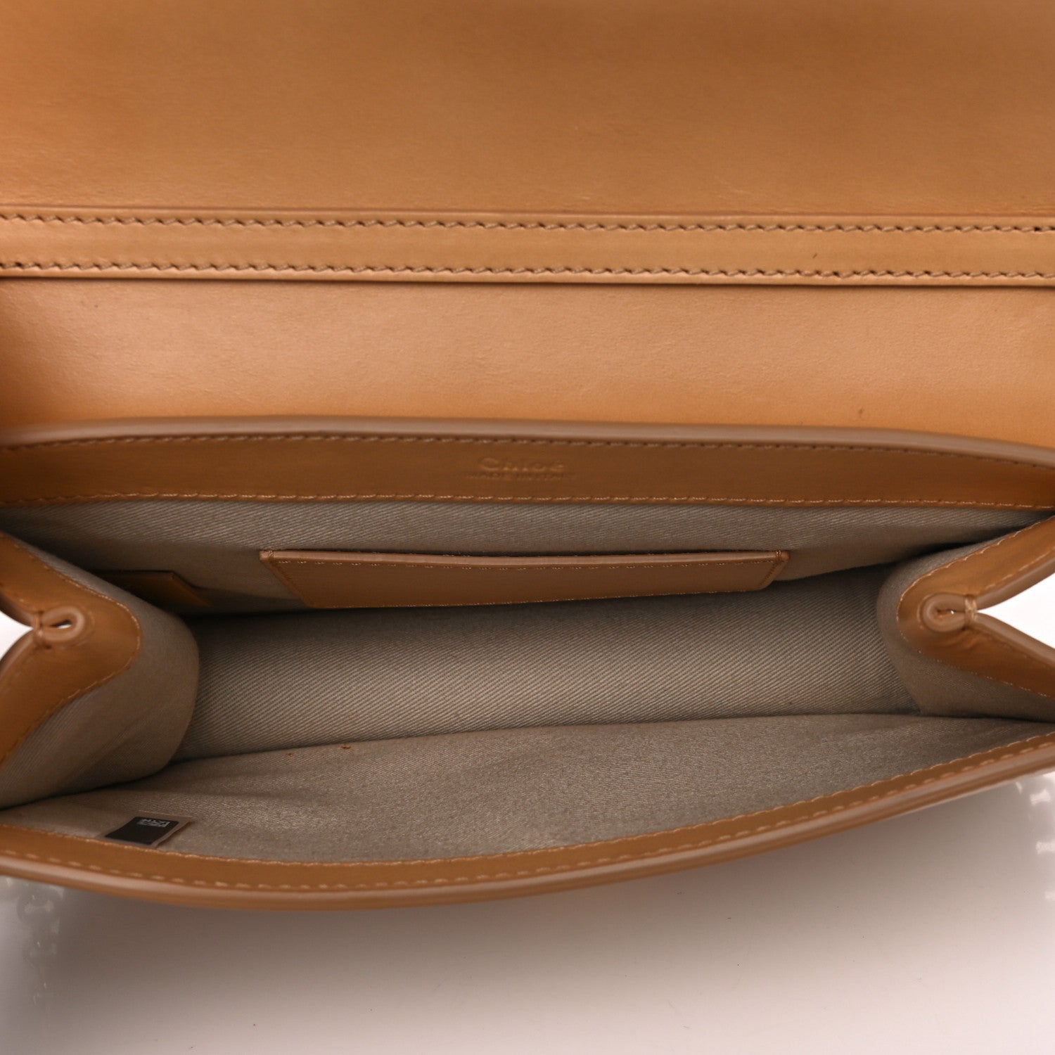 Chloe Calfskin Suede C Clutch With Chain Bleached Brown 4 of 8