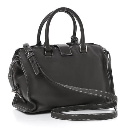 Saint Laurent Calfskin Top Stitch Baby Cabas Monogram Grey 2 of 4