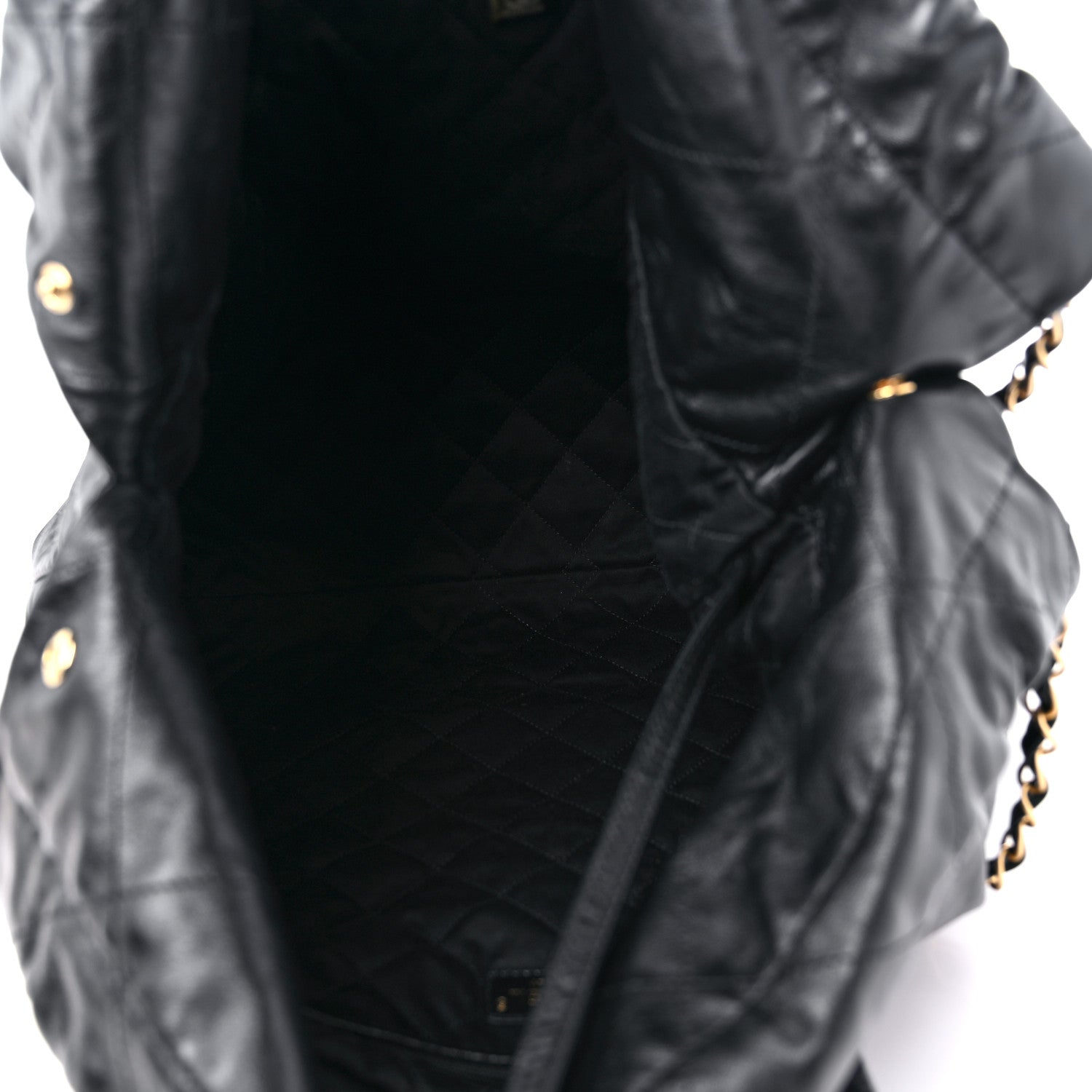 Chanel Shiny Calfskin Quilted Large Chanel 22 Black 6 of 12