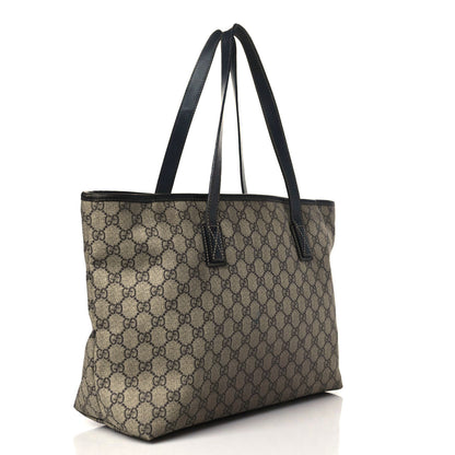 Gucci GG Supreme Monogram Medium Zippered Shopping Tote Navy 4 of 16