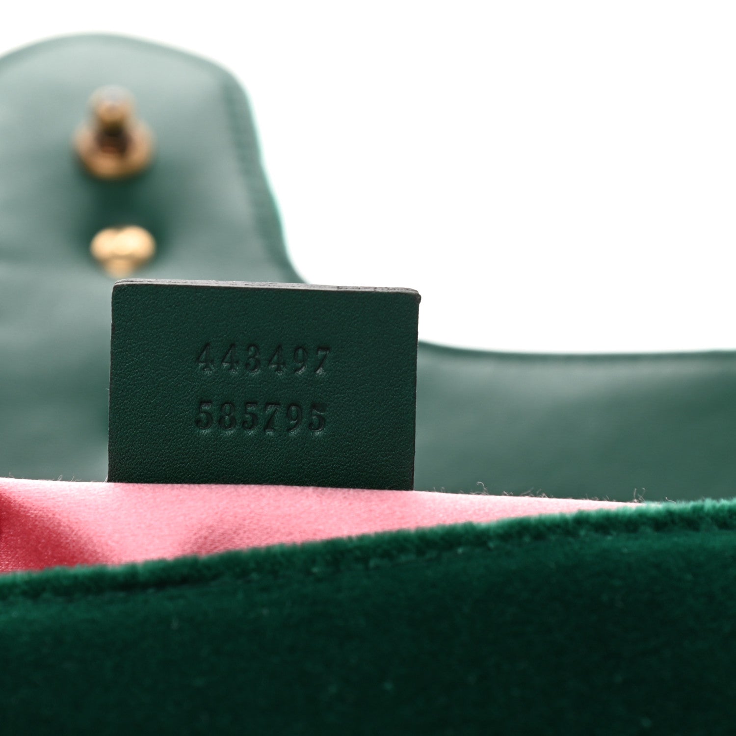 Gucci Velvet Matelasse Small GG Marmont Shoulder Bag Emerald 8 of 8