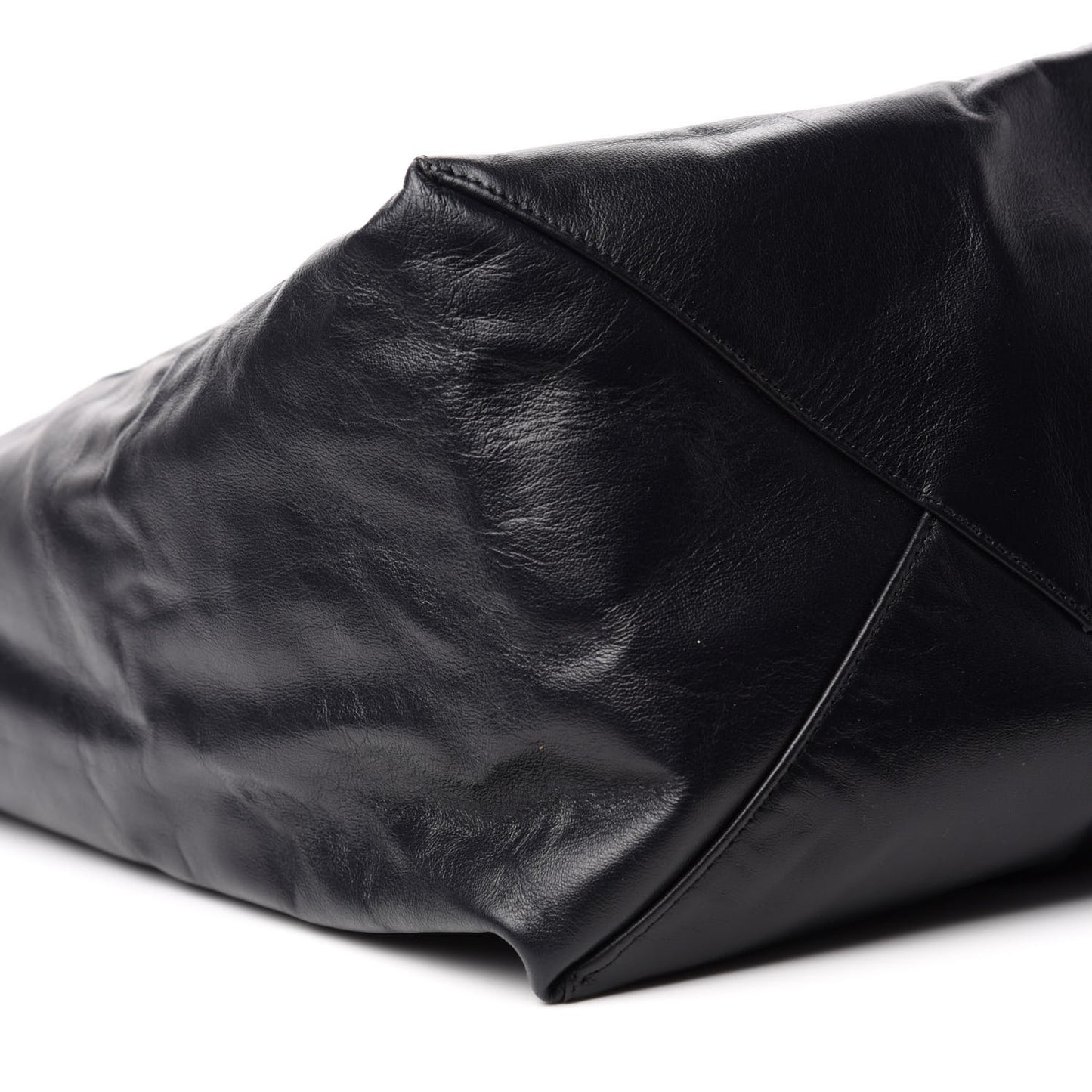 Lambskin Horizontal Cabas Black