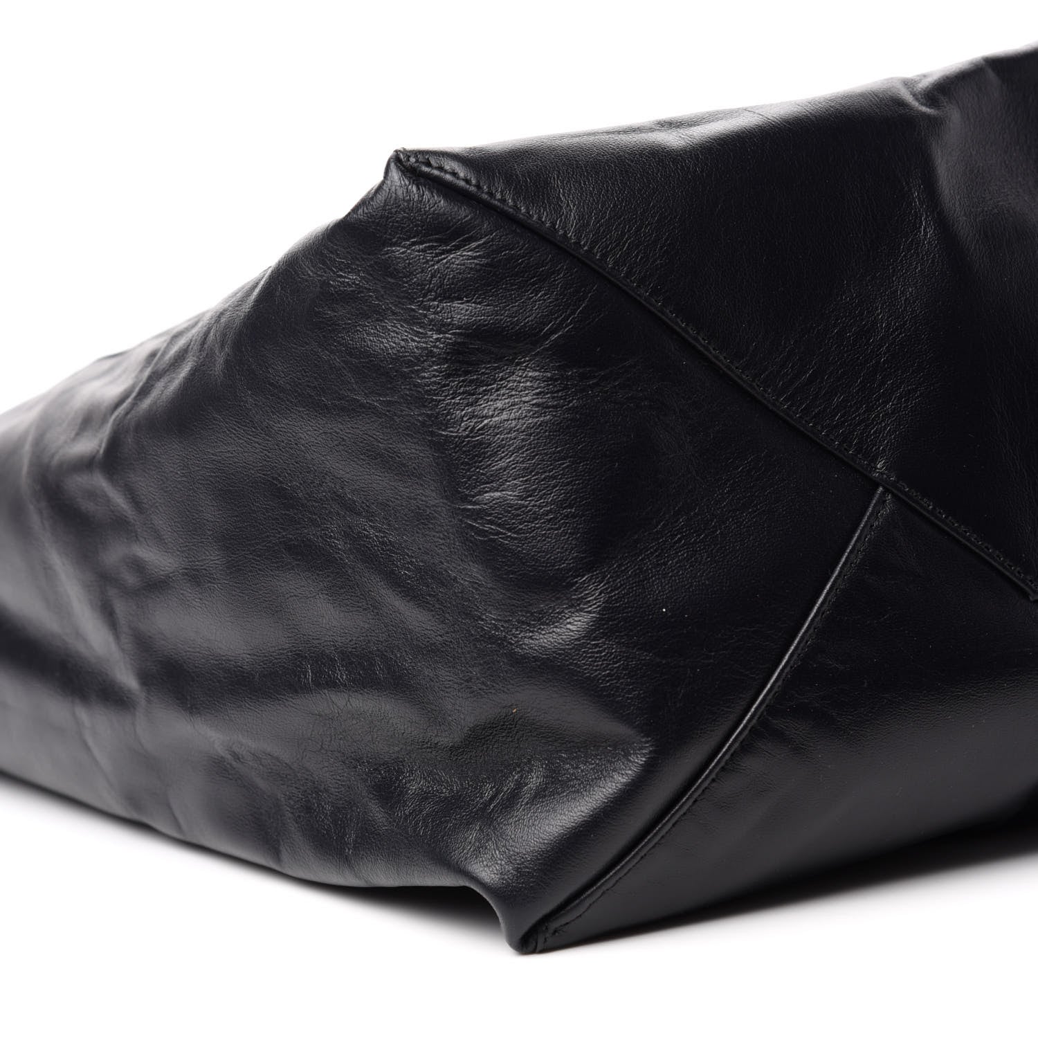 Celine Lambskin Horizontal Cabas Black 6 of 10