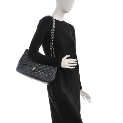 Chanel Caviar Quilted Jumbo Single Flap Black 2 of 11