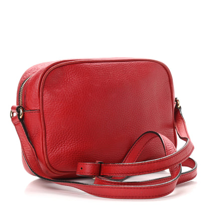 Gucci Pebbled Calfskin Small Soho Disco Bag Tabasco Red 3 of 15