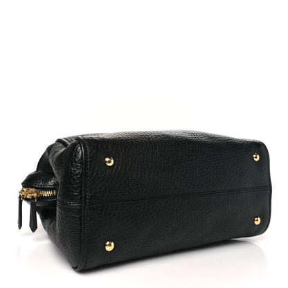 Fendi Pebbled Calfskin Small Chameleon Tote Black 4 of 11