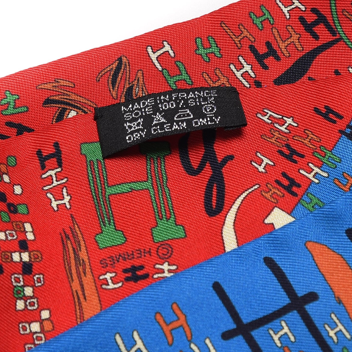 Silk 1001 H Twilly Scarf Rouge Bleu Vert