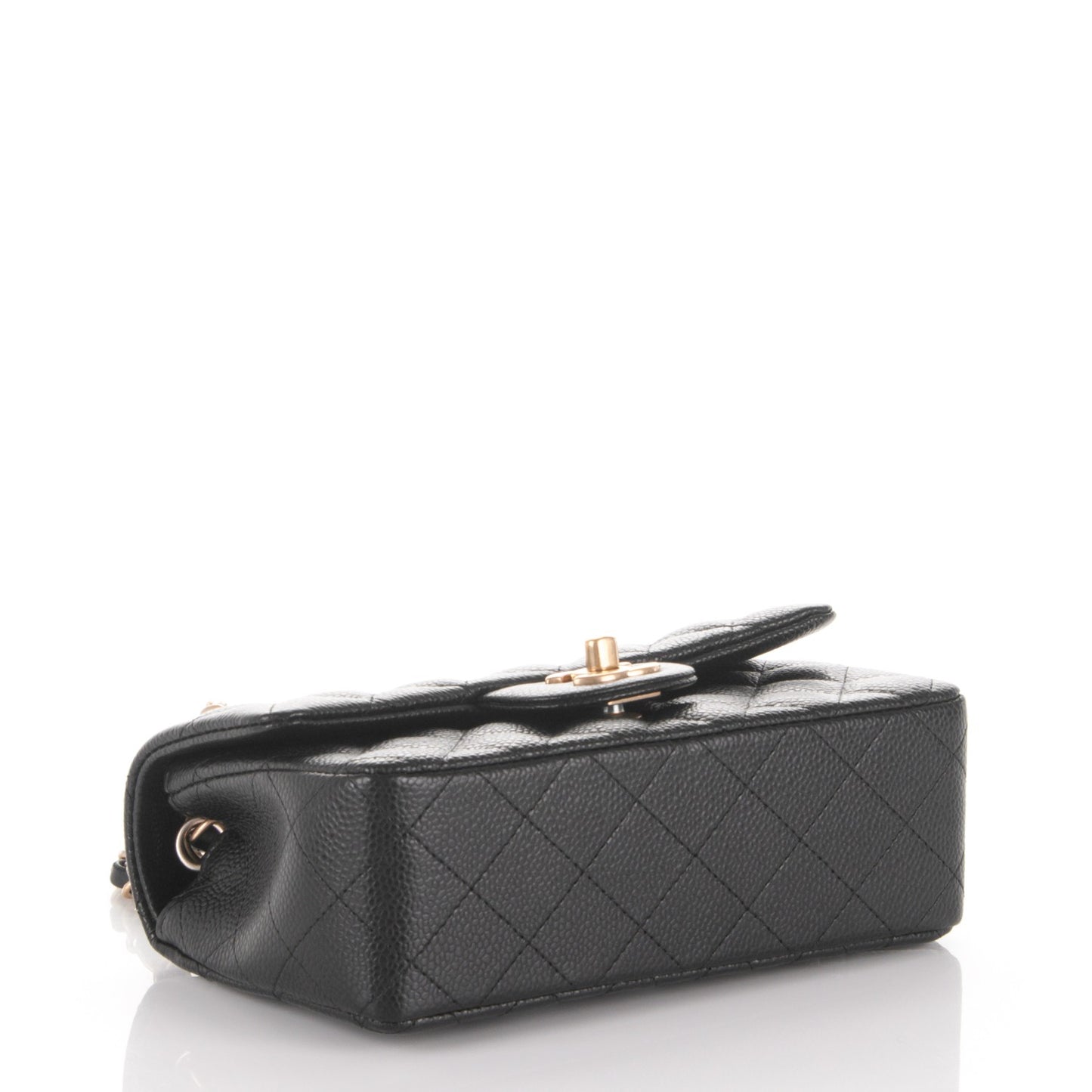 Caviar Quilted Mini Rectangular Flap Black
