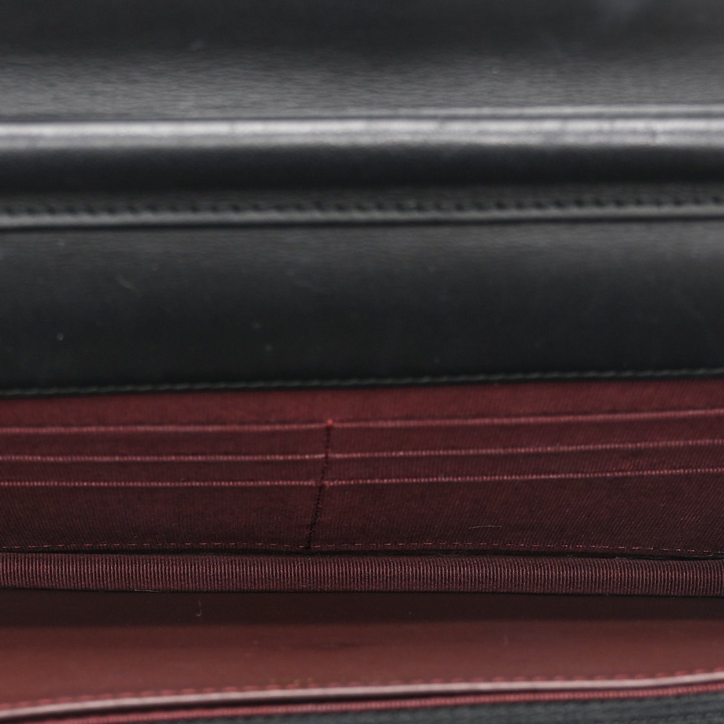 Aged Calfskin Quilted Lucky Charms 2.55 Reissue Wallet On Chain WOC Black