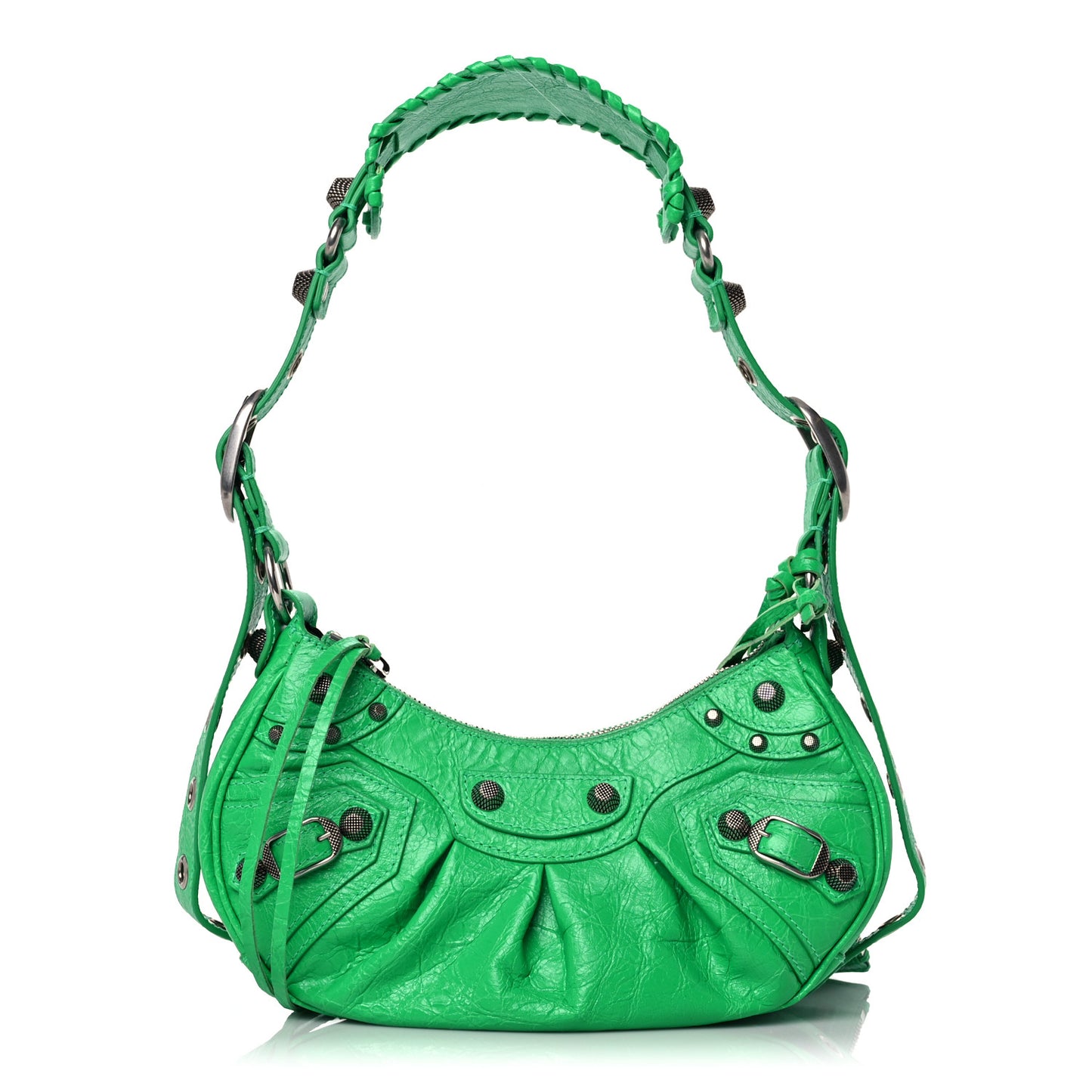Agneau Arena Le Cagole Shoulder Bag XS Vivid Green