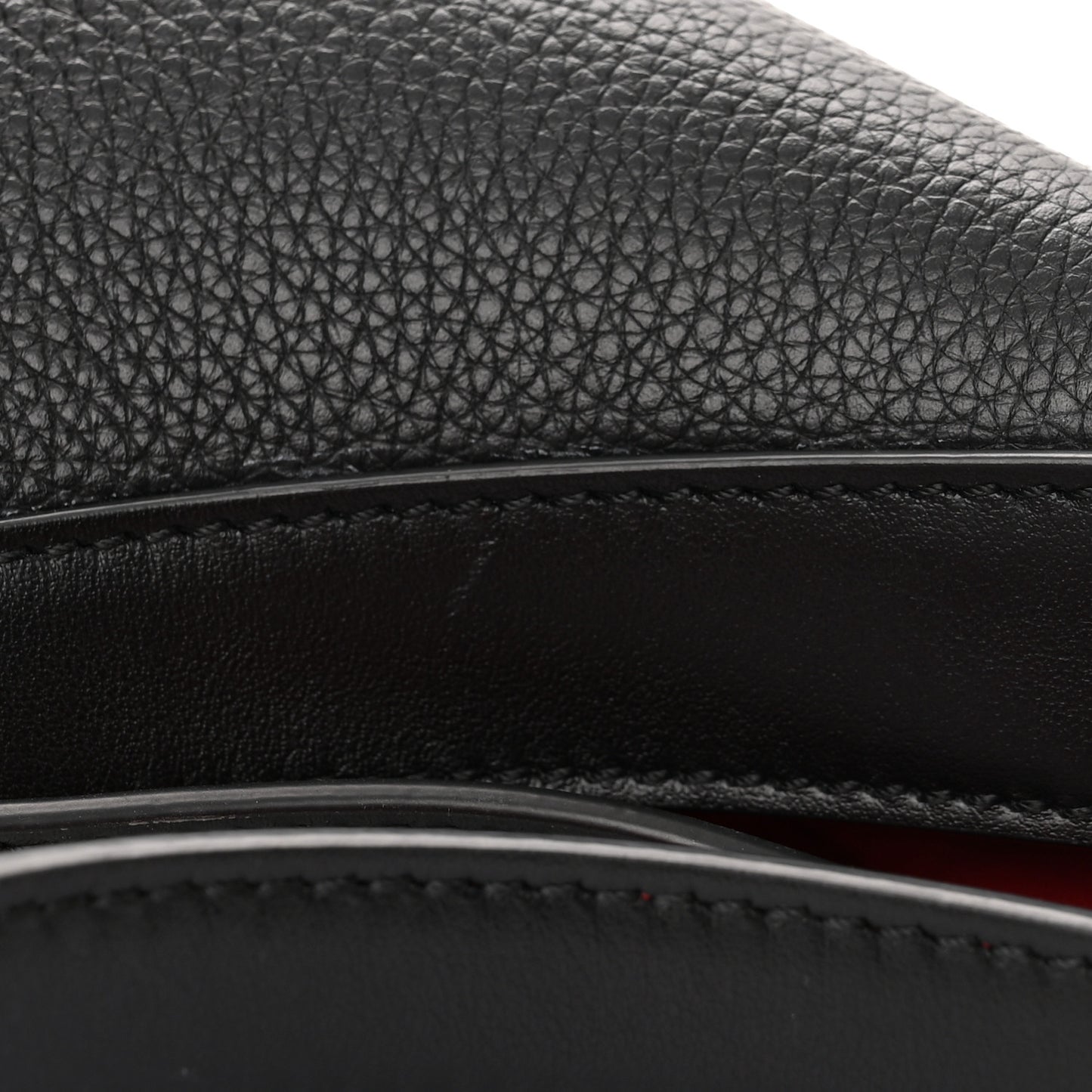 Grained Calfskin Carasky Shoulder Bag Black