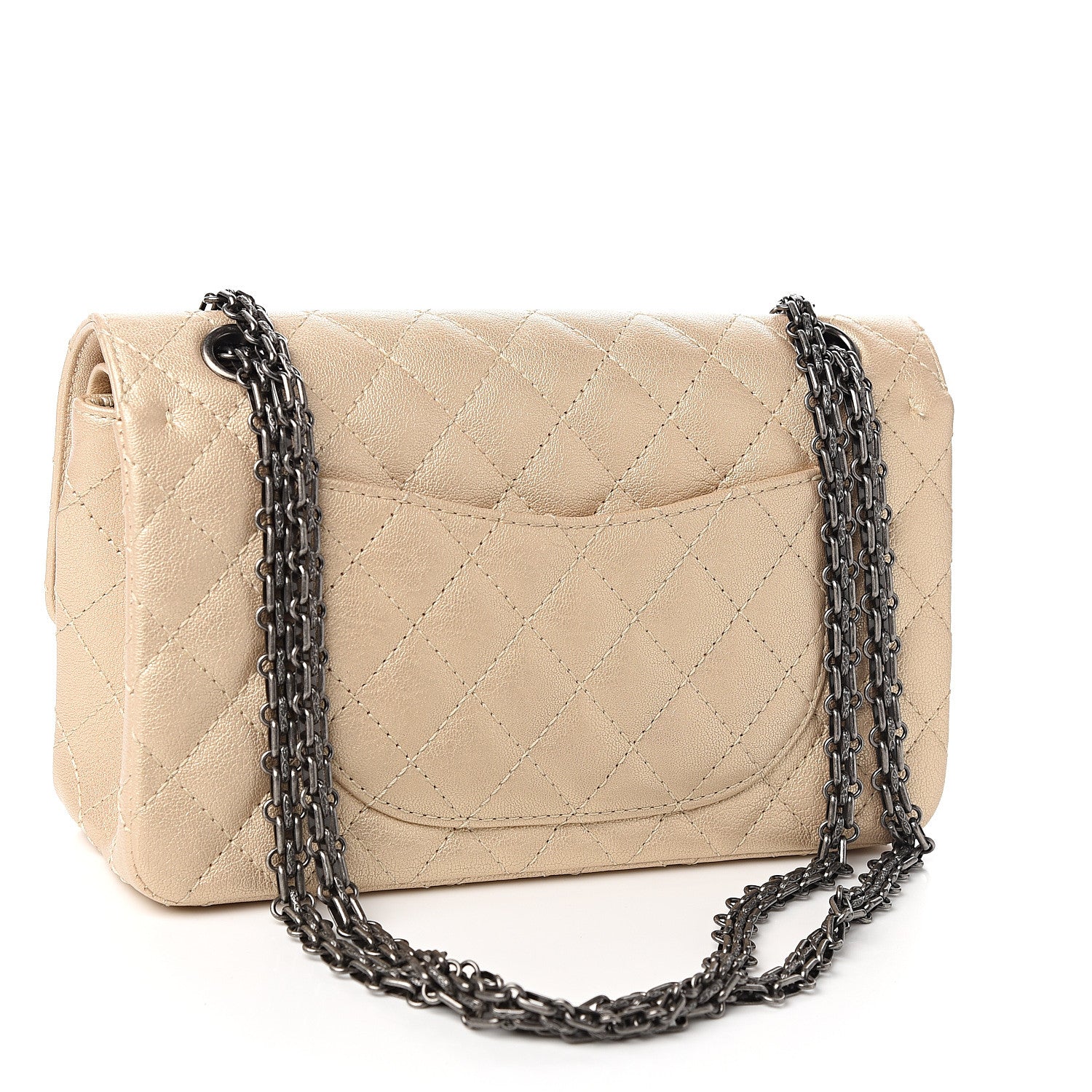 Chanel Metallic Sheepskin Quilted 2.55 Reissue 225 Flap Beige 2 of 9