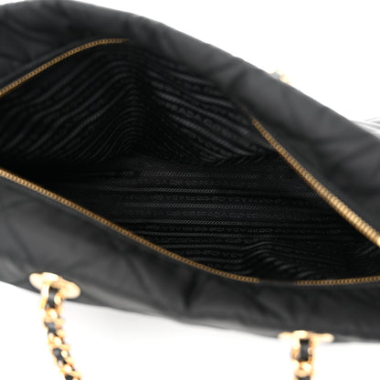 Prada Re-Nylon Impuntu Quilted Re-Edition 1995 Chaine Medium Tote Bag Black 5 of 10