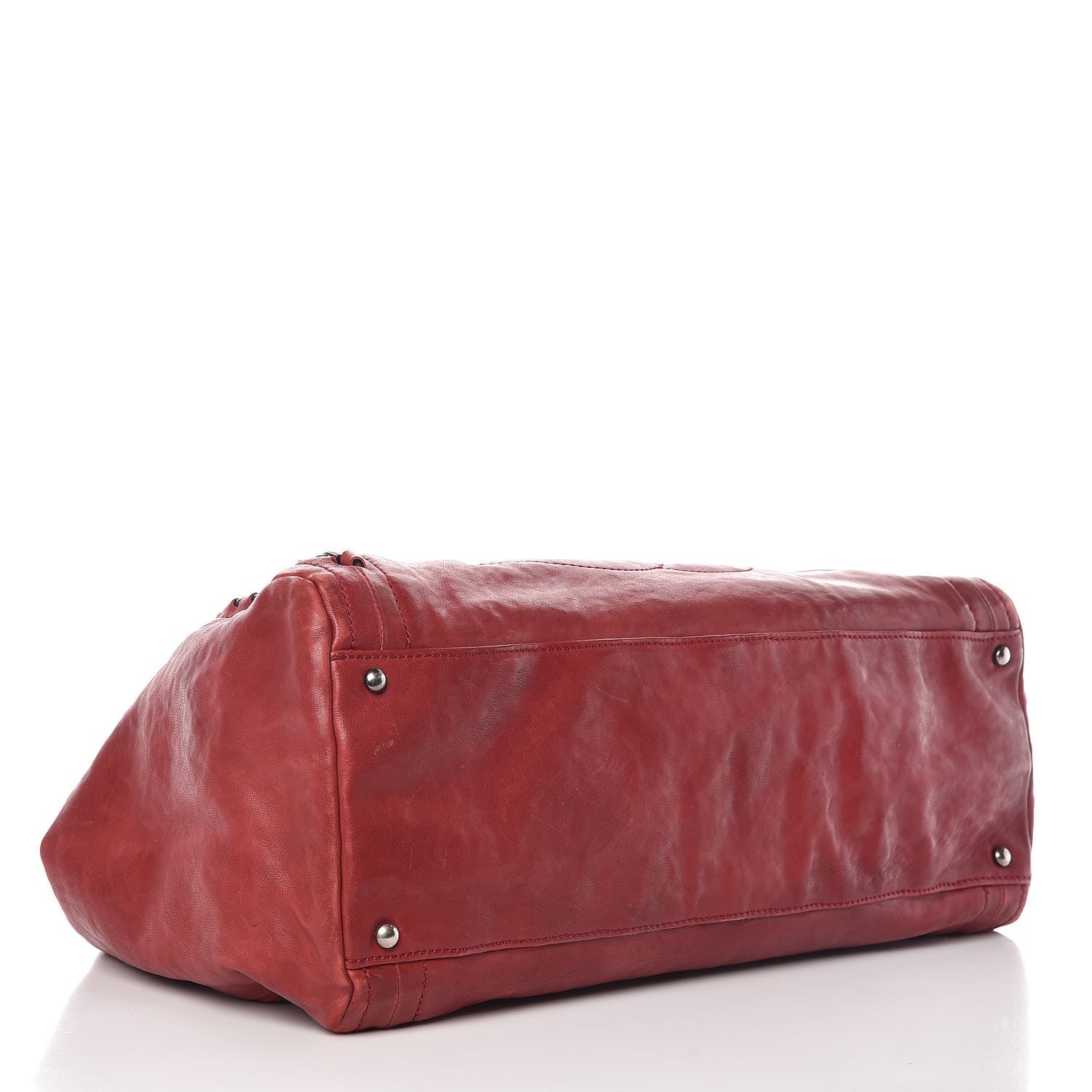 Chanel Calfskin Large East West Modern Chain Tote Red 4 of 15