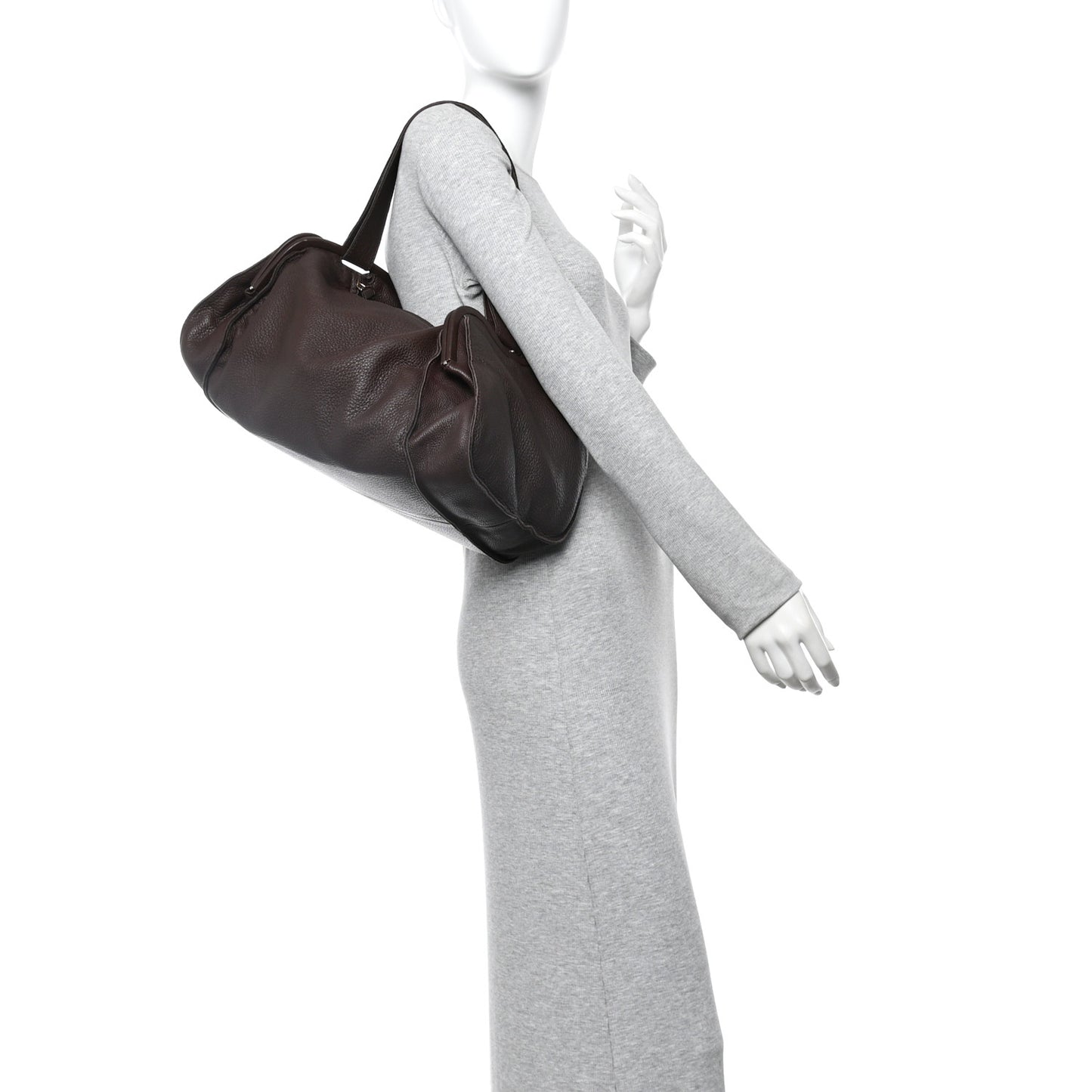 Cervo Deerskin Shoulder Bag Ebano