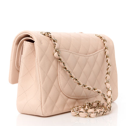 Chanel Caviar Quilted Medium Double Flap Light Beige 3 of 12