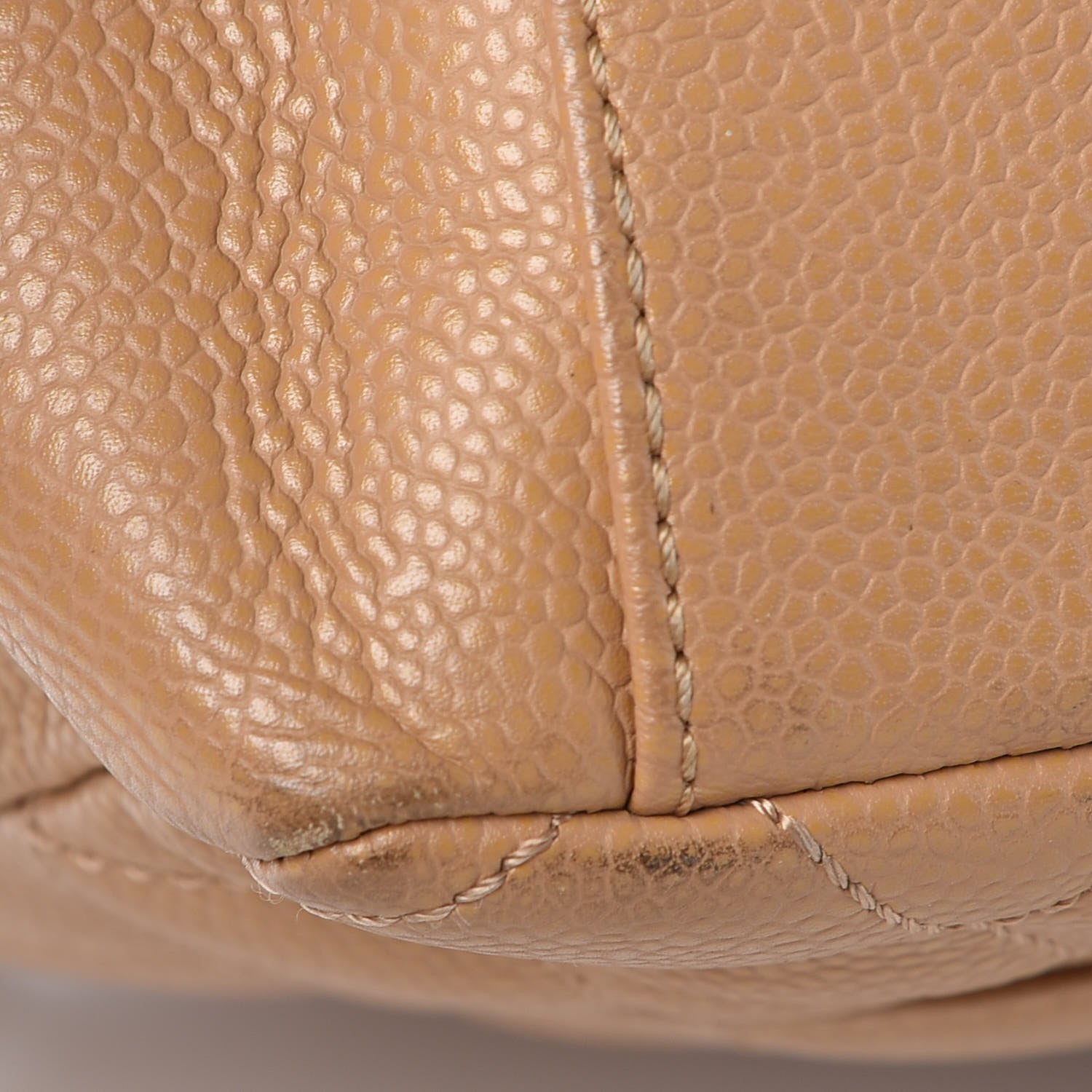Chanel Caviar Quilted Petit Shopping Tote PST Dark Beige 11 of 13