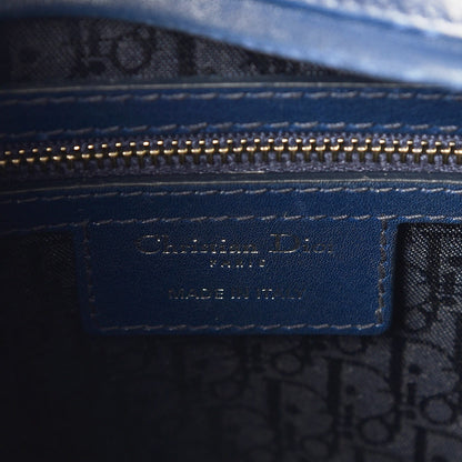 Christian Dior Lambskin Cannage Large Lady Dior Navy Blue 6 of 7