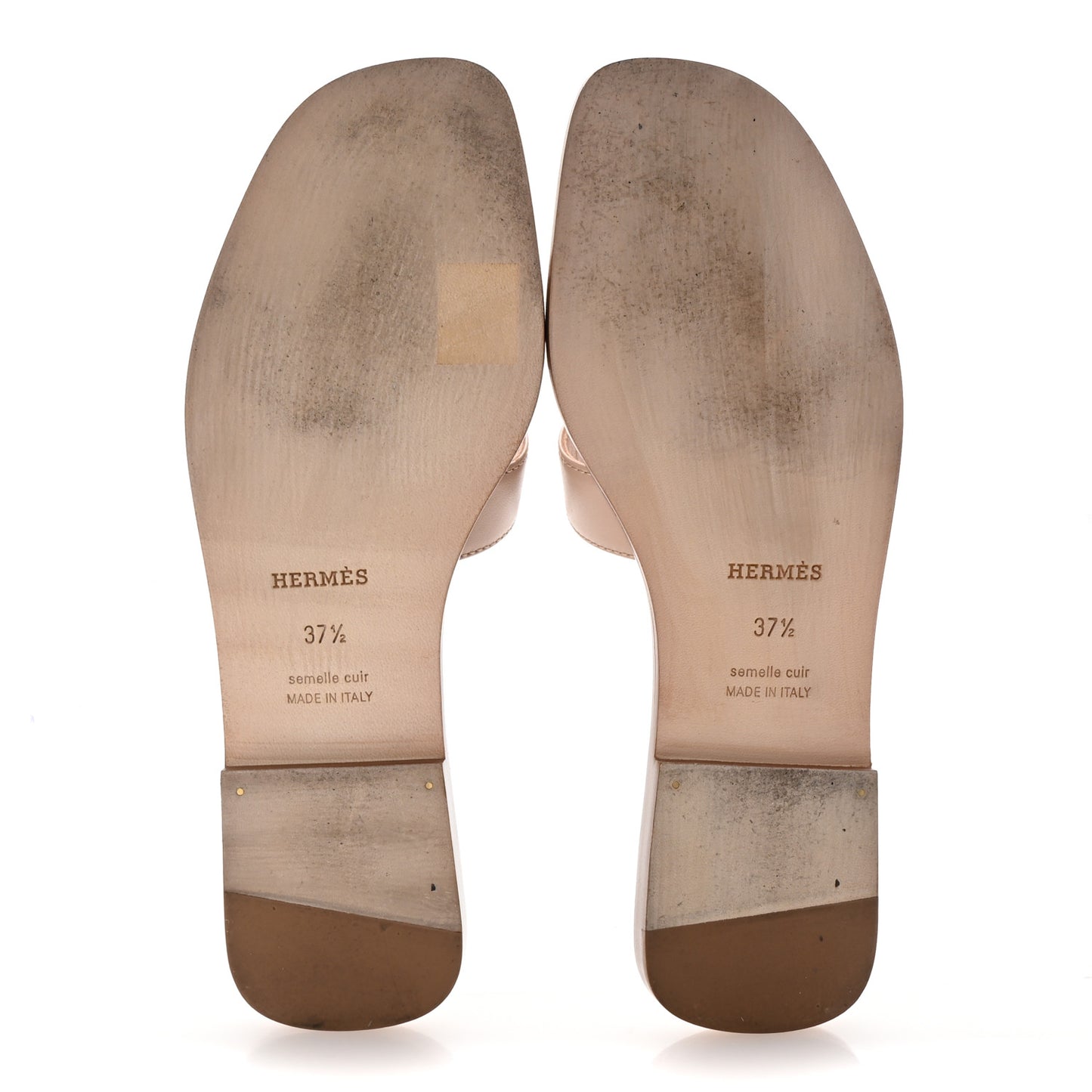 Box Calfskin Oran Sandals 37.5 Rose Pale