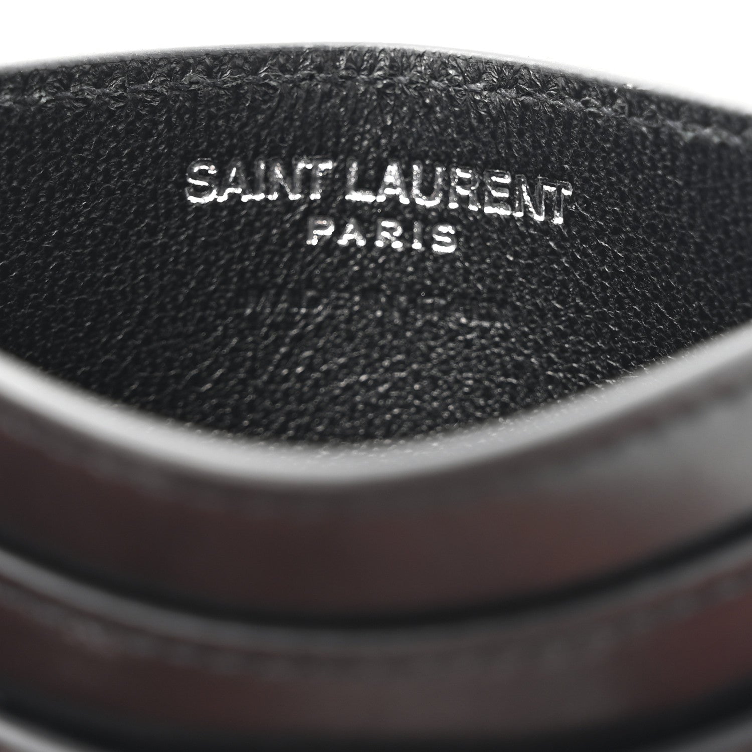 Saint Laurent Calfskin Monogram Credit Card Case Black 6 of 7