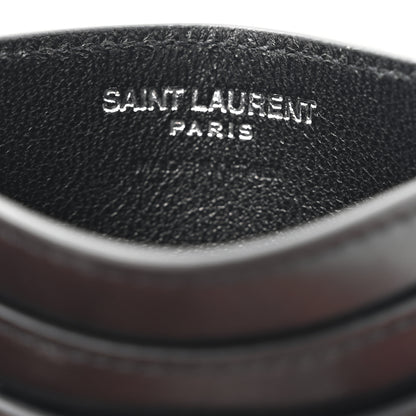 Saint Laurent Calfskin Monogram Credit Card Case Black 6 of 7