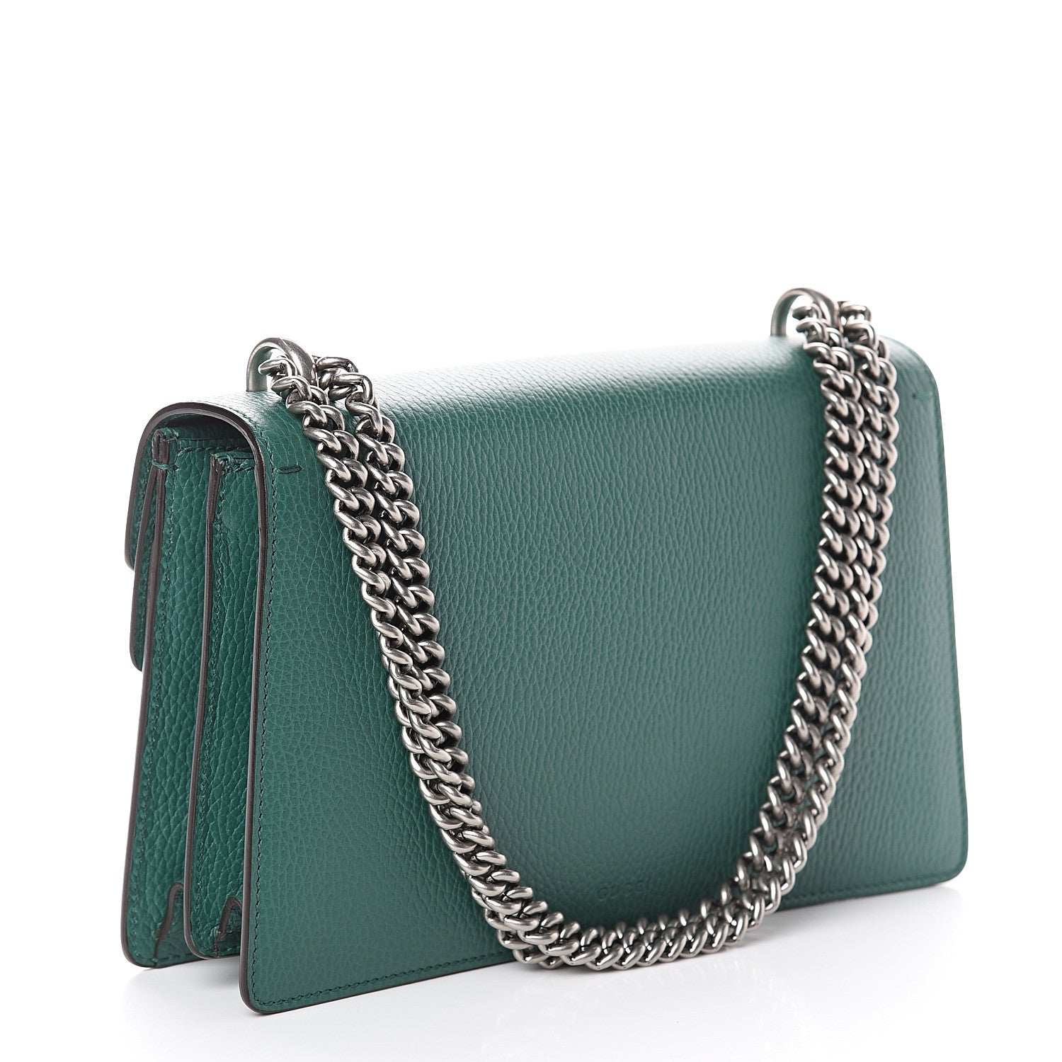 Gucci Pebbled Calfskin Small Dionysus Shoulder Bag Emerald 2 of 7