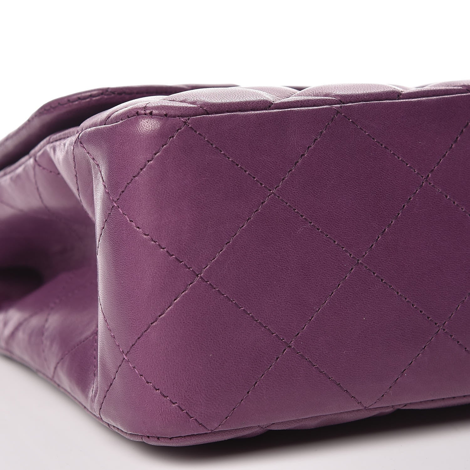 Chanel Lambskin Quilted Jumbo Single Flap Dark Purple 5 of 15