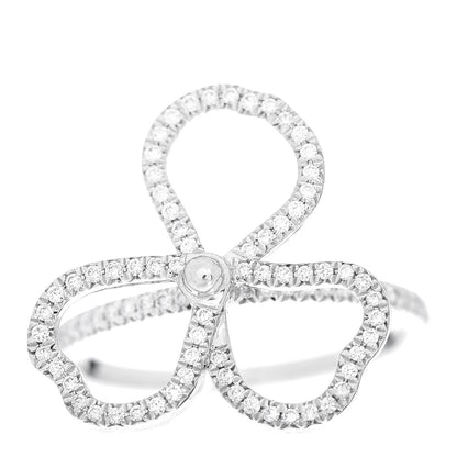 Tiffany Platinum Diamond Open Paper Flowers Ring 52 6 1 of 5