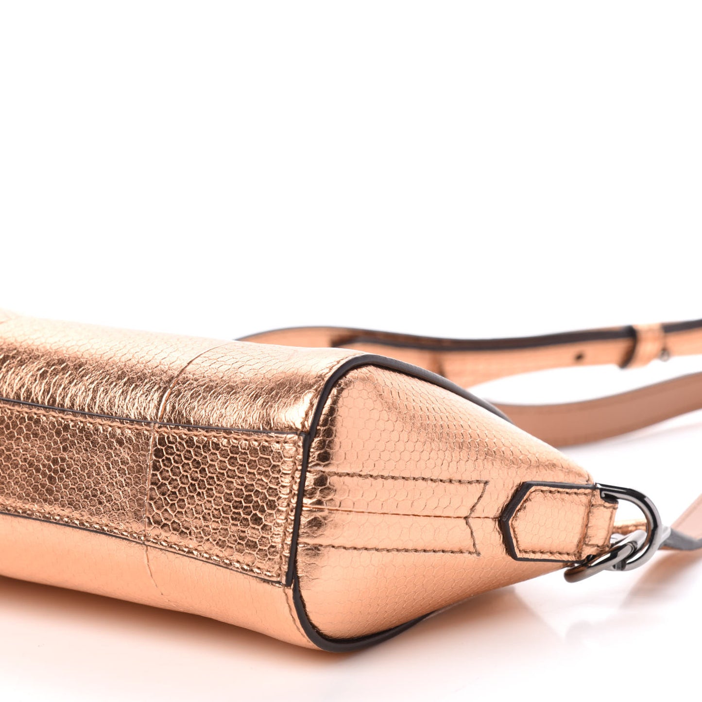 Metallic Water Snake Nano Antigona Light Pink