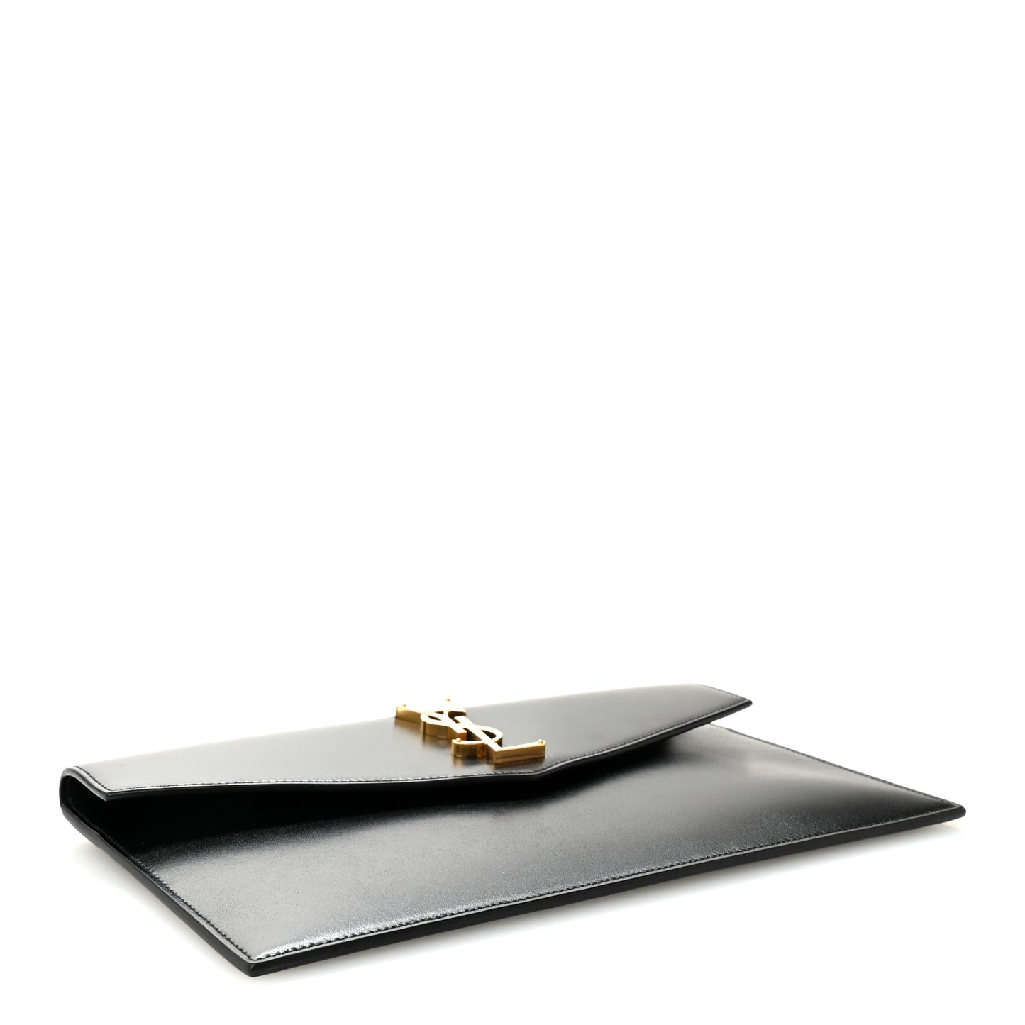 Smooth Shiny Calfskin Monogram Uptown Pouch Black