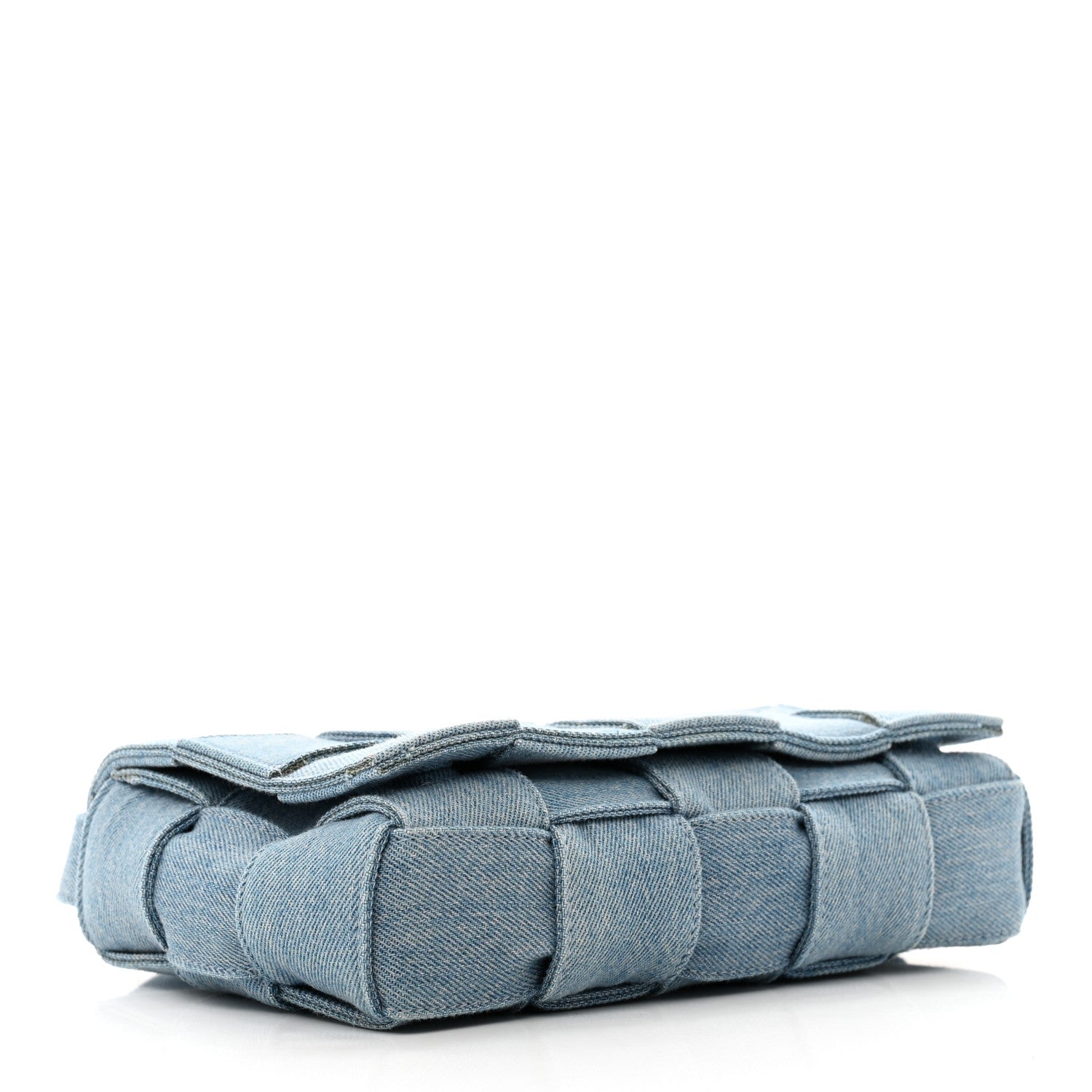 Bottega Veneta Denim Maxi Intrecciato Cassette Crossbody Bag Blue 4 of 9