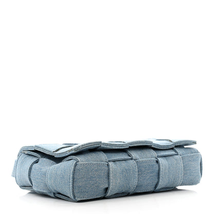 Bottega Veneta Denim Maxi Intrecciato Cassette Crossbody Bag Blue 4 of 9