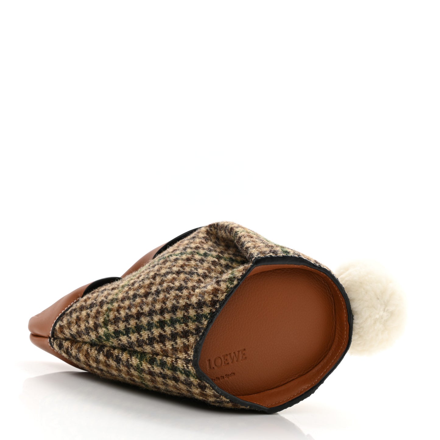 Tweed Mini Bunny Crossbody Bag Cypress Tan