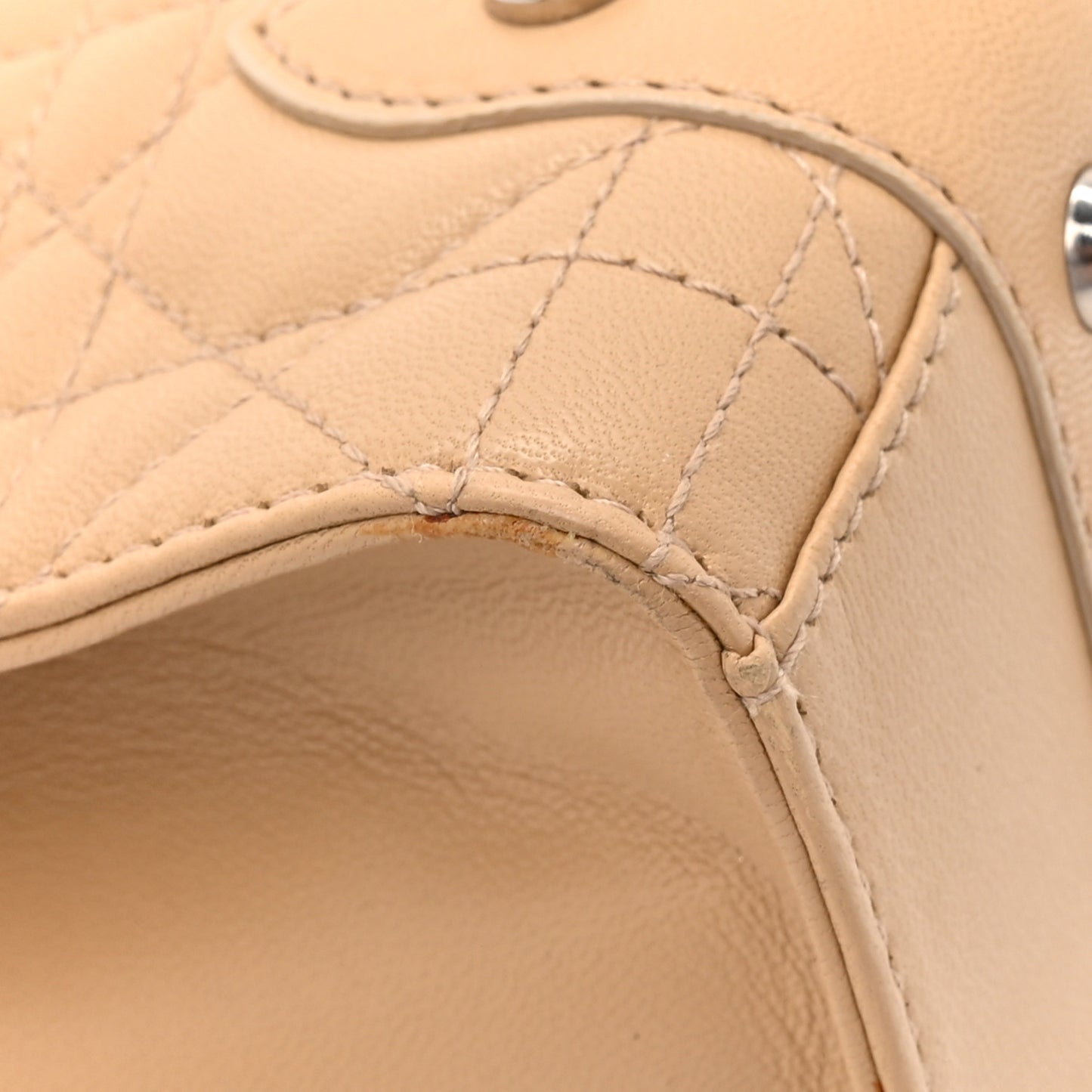 Lambskin Cannage Soft Lady Dior East West Beige
