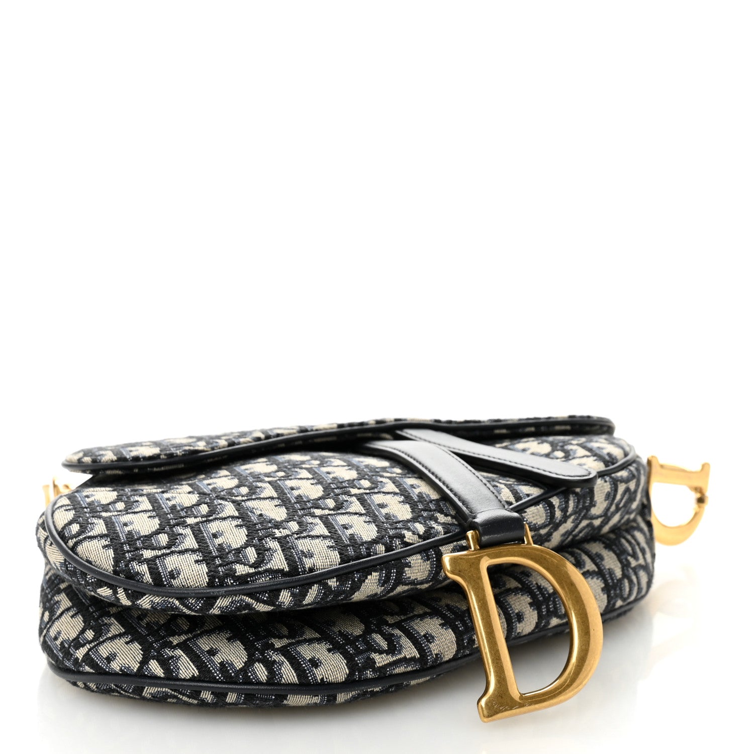 Christian Dior Oblique Saddle Bag Blue 4 of 10