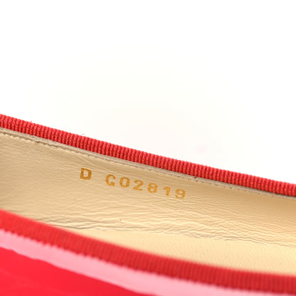 Chanel Patent Calfskin CC Cap Toe Ballerina Flats 35.5 Coral 9 of 9